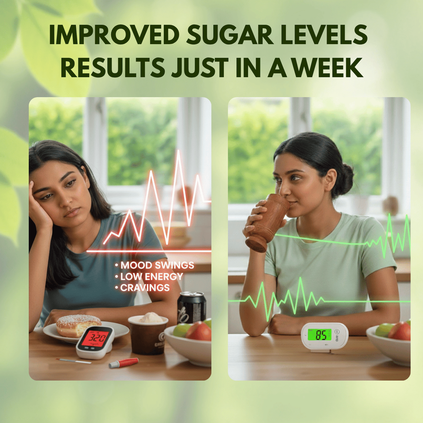 Sugar Balance Wooden Water Glass (100% Natural)