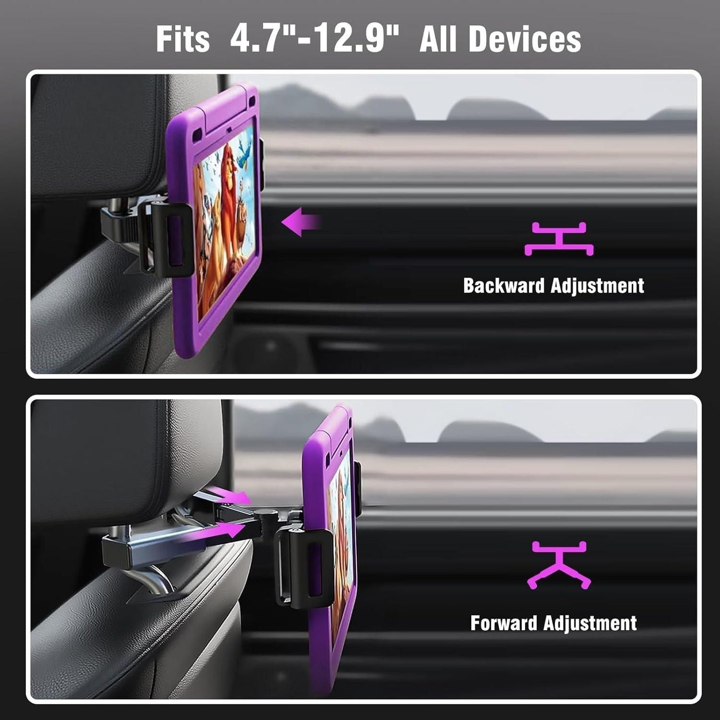 Car Headrest Phone/Tablet/iPad Holder